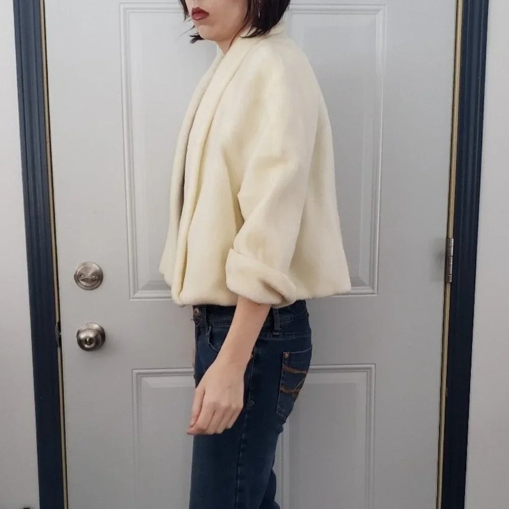 60s/70s Cream Fleece Jacket‎